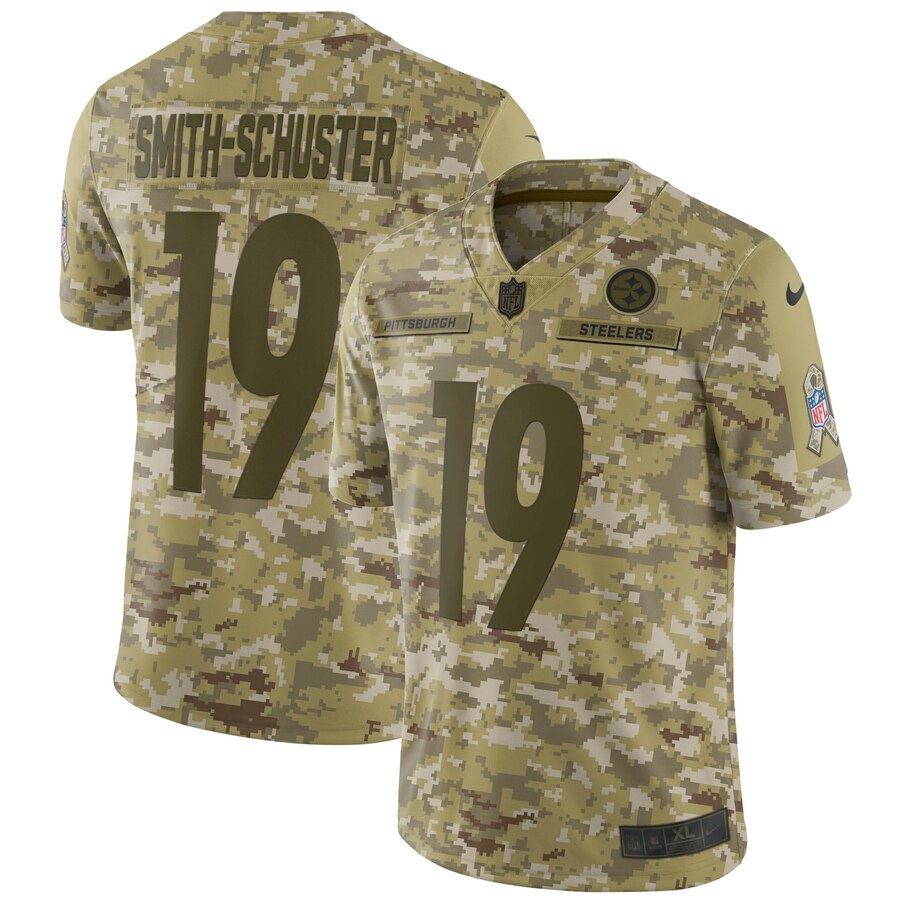 Men's Pittsburgh Steelers JuJu Smith-Schuster Nike Camo Salute to Service Limited Jersey