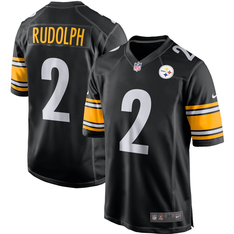 Men's Pittsburgh Steelers Mason Rudolph Nike Black Game Jersey