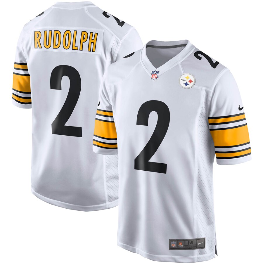 Men's Pittsburgh Steelers Mason Rudolph Nike White Game Jersey