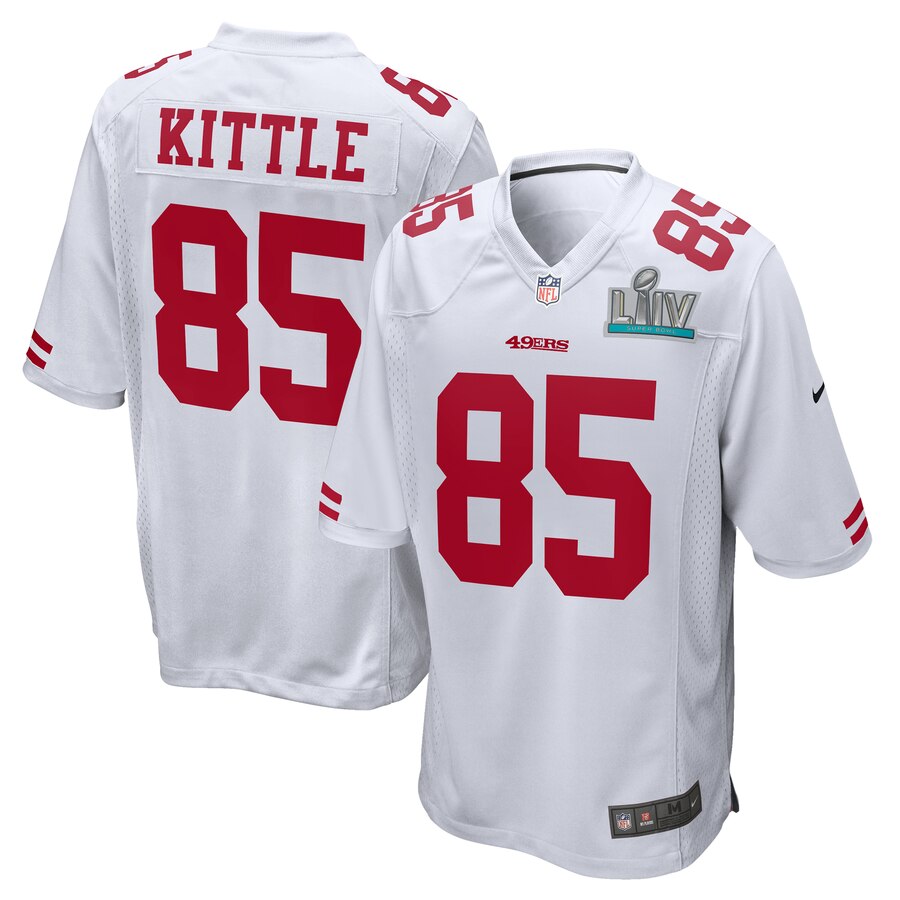 Men's San Francisco 49ers George Kittle Nike White Super Bowl LIV Game Event Jersey