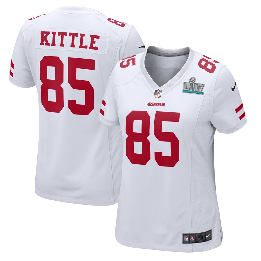 Women's San Francisco 49ers George Kittle Nike White Super Bowl LIV Game Event Jersey