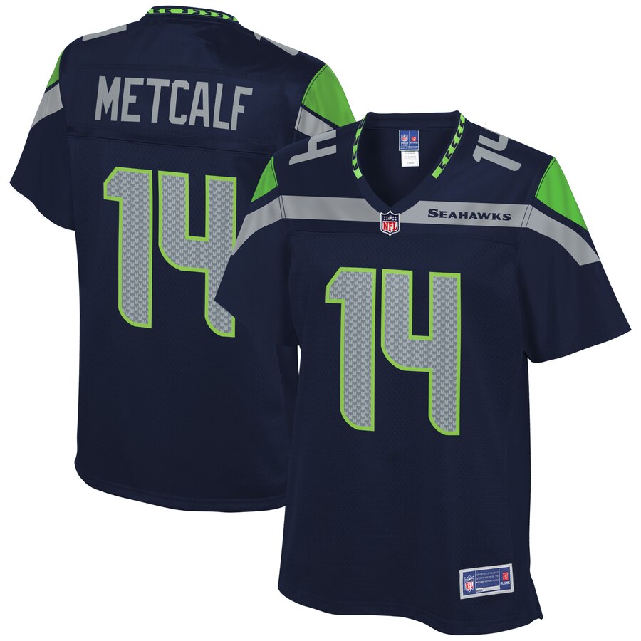 Women's Seattle Seahawks DK Metcalf NFL Pro Line College Navy Player Jersey