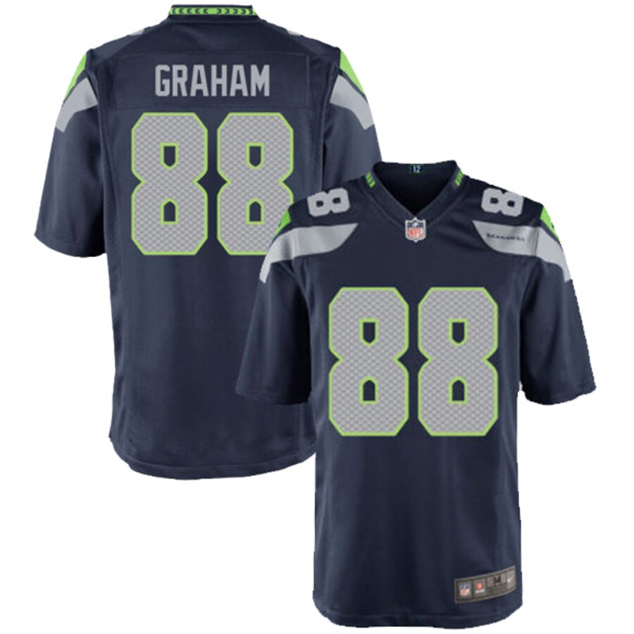 Youth Seattle Seahawks Jimmy Graham Nike College Navy Game Jersey