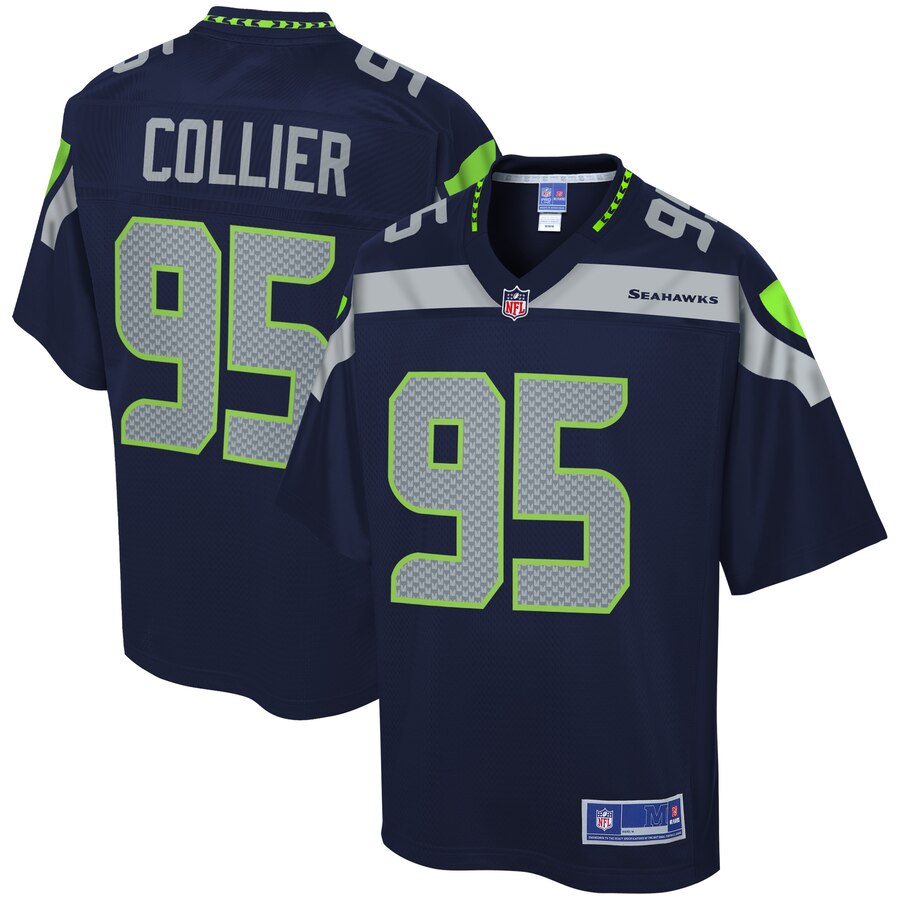 Men's Seattle Seahawks L.J. Collier NFL Pro Line College Navy Player Jersey