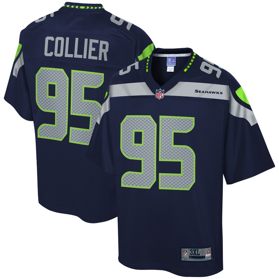 Men's Seattle Seahawks L.J. Collier NFL Pro Line College Navy Big & Tall Player Jersey