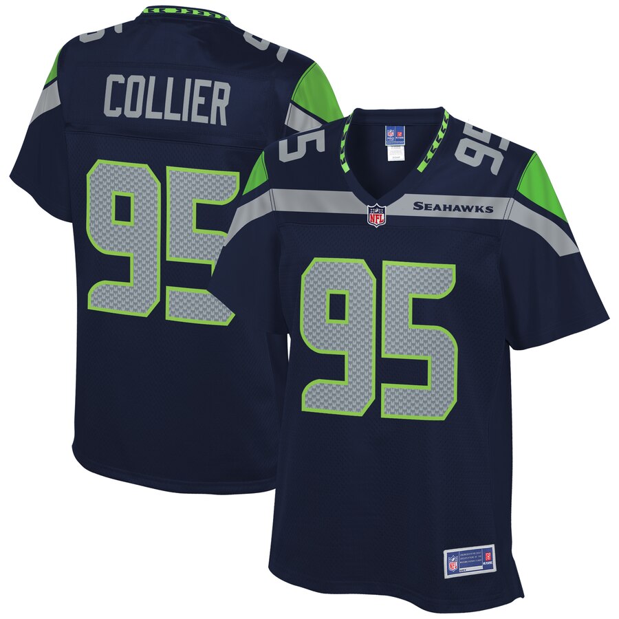 Women's Seattle Seahawks L.J. Collier NFL Pro Line College Navy Player Jersey