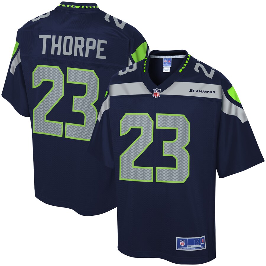 Youth Seattle Seahawks Neiko Thorpe NFL Pro Line College Navy Home Player Jersey