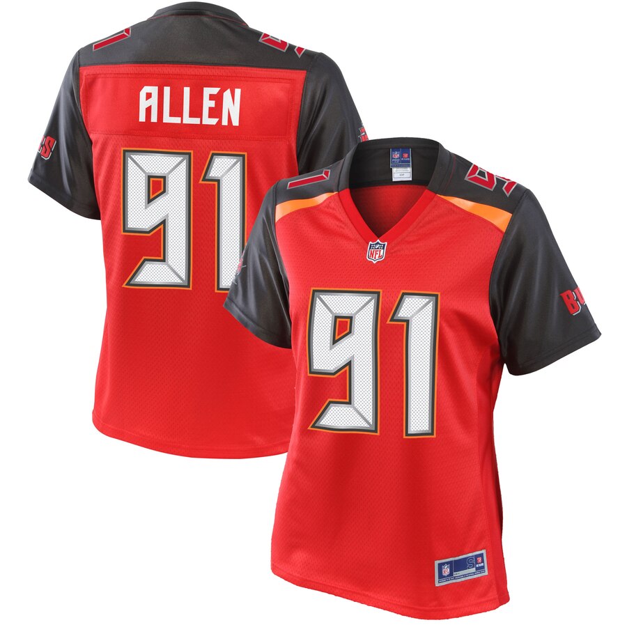 Women's Tampa Bay Buccaneers Beau Allen NFL Pro Line Red Player Jersey