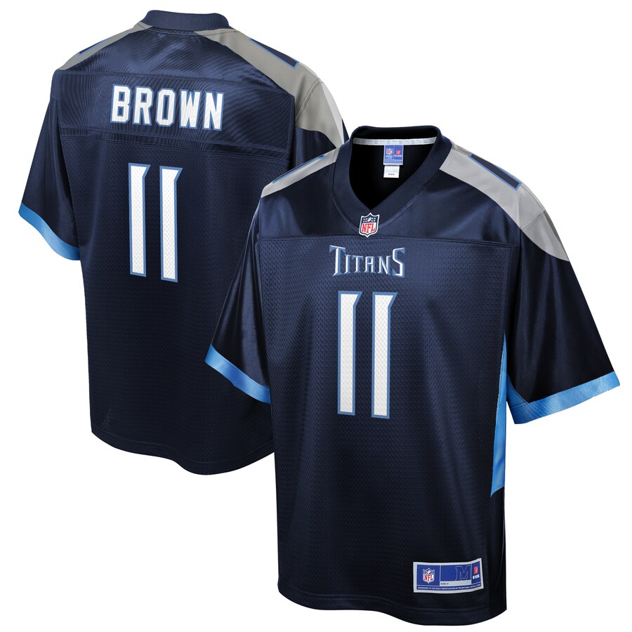 Men's Tennessee Titans AJ Brown NFL Pro Line Navy Player Jersey