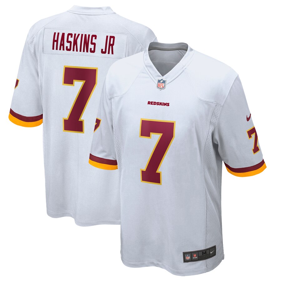 Men's Washington Redskins Dwayne Haskins Nike White Game Jersey