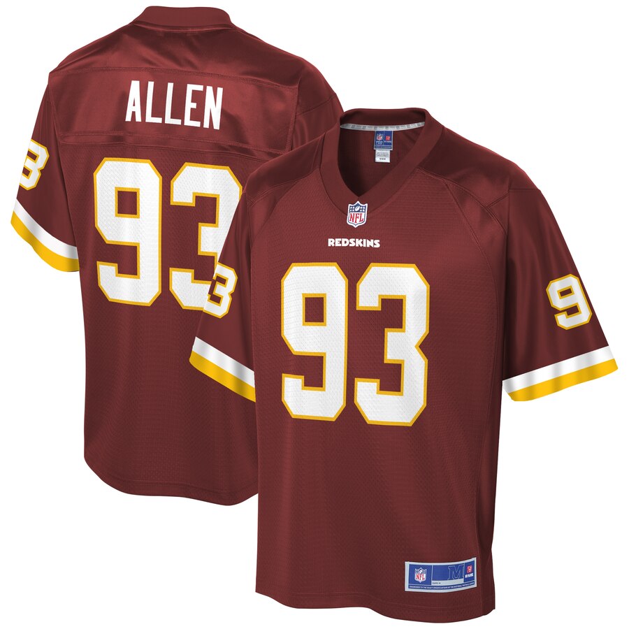 Men's Washington Redskins Jonathan Allen NFL Pro Line Burgundy Team Color Player Jersey