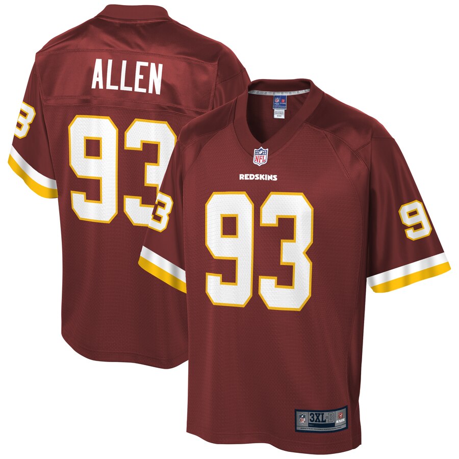 Men's Washington Redskins Jonathan Allen NFL Pro Line Burgundy Big & Tall Team Color Player Jersey