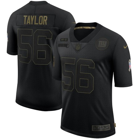 New York Giants Lawrence Taylor Jersey 2020 Limited Salute To Service Black NO.56