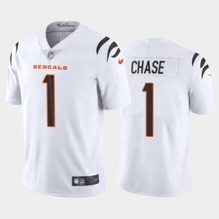 Men Cincinnati Bengals Jersey Ja'Marr Chase Limited 2021 White