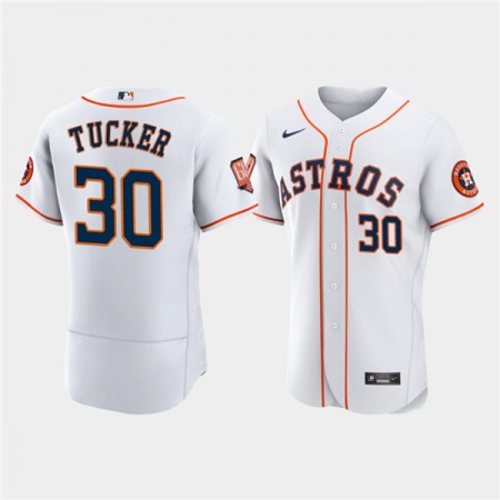 Men's Astros Kyle Tucker Jersey White Flex Base Anniversary 60Th