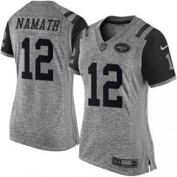 New York Jets Joe Namath Jersey Limited Gridiron Gray Gray NO.12