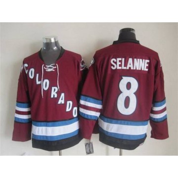 Teemu Selanne Colorado Avalanche Jersey CCM Vintage Throwback #8 Red 2001-2002