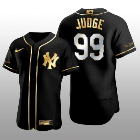 New York Yankees #99 Jersey Aaron Judge Golden Edition Black