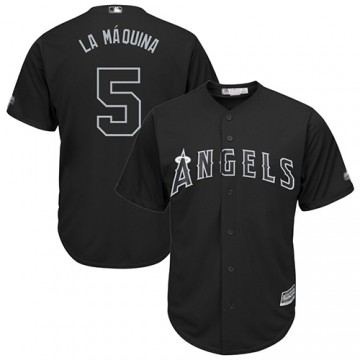 #5 Albert Pujols Jersey Los Angeles Angels Black Cool Base "La Maquina" Players Weekend