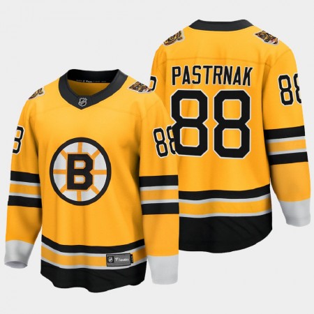 Men's Bruins David Pastrnak Jersey Gold Reverse Special Edition Retro #88