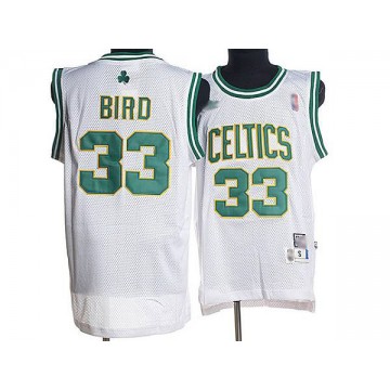 Larry Bird NO.33 White Men's Mitchell&Ness Throwback Celtics Jersey