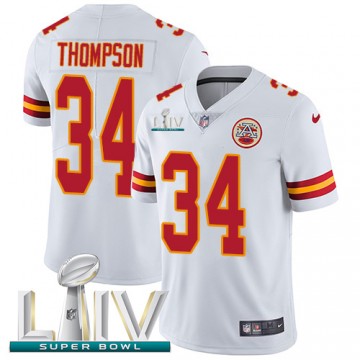 Chiefs Darwin Thompson Jersey Limited White 34 Men's Vapor Untouchable 2020 Super Bowl LIV 54th