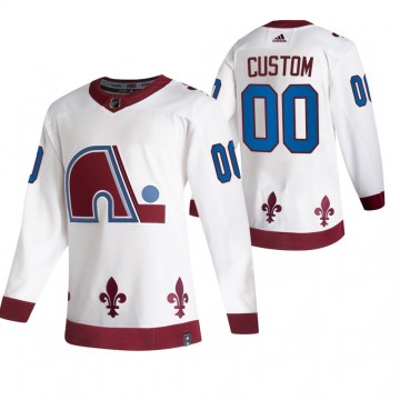 Custom Colorado Avalanche Jersey Men's White Alternate White 2020-21