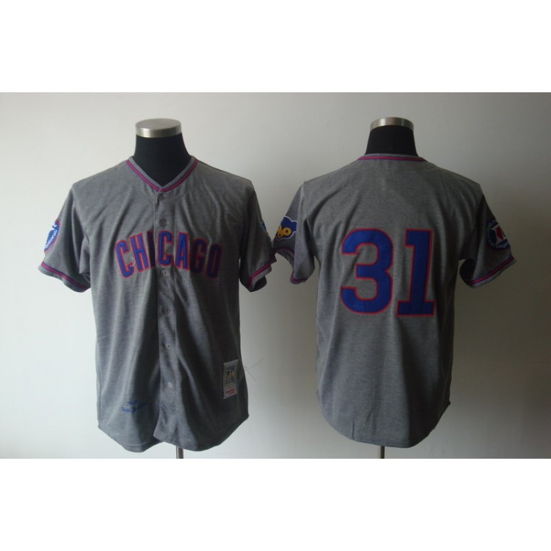 Fergie Jenkins NO.31 Grey Men's 1968 Throwback Cubs Jersey