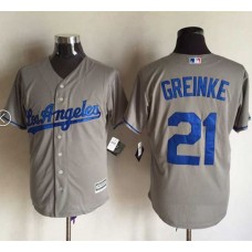 Los Angeles Dodgers Zack Greinke Jersey New Cool Base Grey NO.21