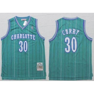 Dell Curry Charlotte Hornets Jersey Throwback #30 Light Blue