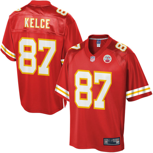 Pro Line Mens Kansas City Chiefs Travis Kelce Big & Tall Team Color Jersey