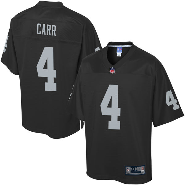 Pro Line Mens Oakland Raiders Derek Carr Big & Tall Team Color Jersey