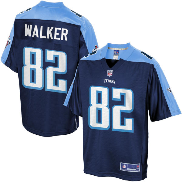 Men's Tennessee Titans Delanie Walker Pro Line Navy Team Color Jersey