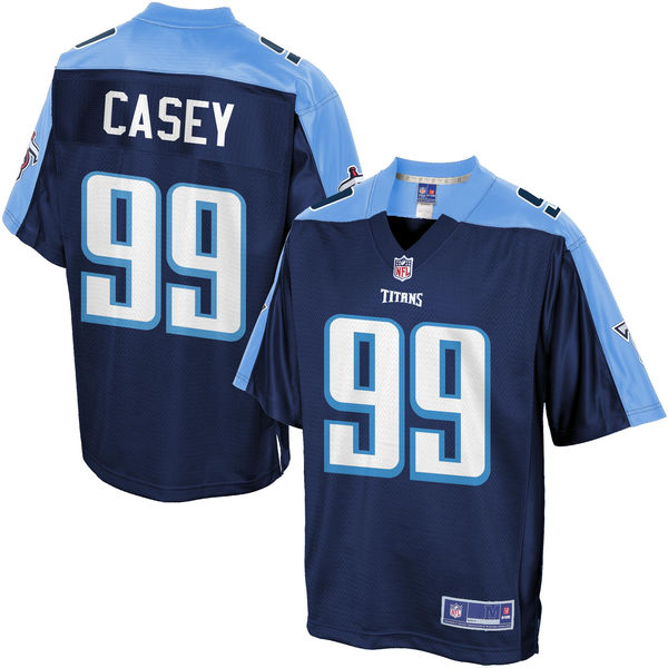 Men's Tennessee Titans Jurrell Casey Pro Line Navy Team Color Jersey