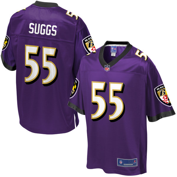 Men's Baltimore Ravens Terrell Suggs Pro Line Purple Big & Tall Team Color Jersey