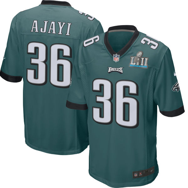 Men's Philadelphia Eagles Jay Ajayi Nike Midnight Green Super Bowl LII Bound Game Jersey