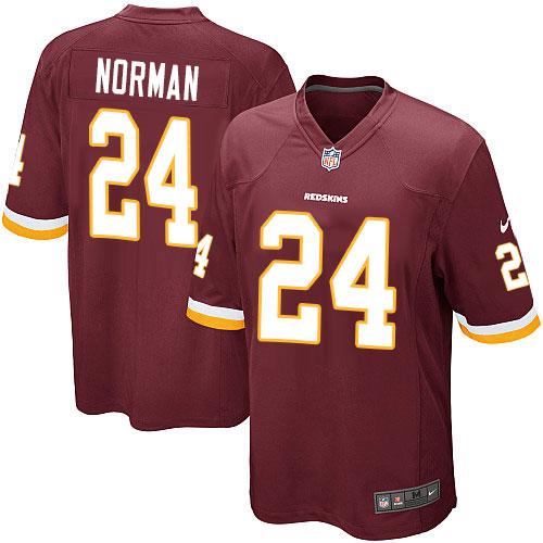 Elite Josh Norman Youth Jersey - Washington Redskins #24 Home Burgundy Red NFL