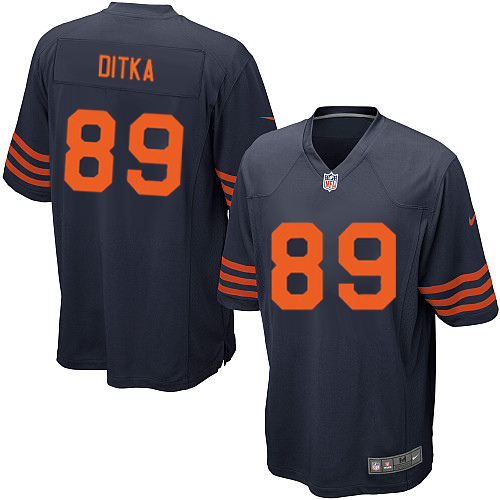 Game Mike Ditka Mens 1940s Throwback Jersey - Chicago Bears #89 Alternate Navy Blue NFL