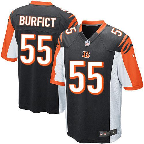 Game Vontaze Burfict Mens Jersey - Cincinnati Bengals #55 Home Black NFL