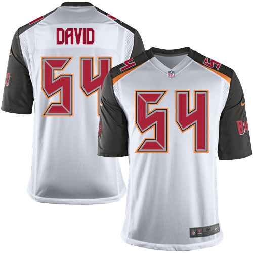 Game Lavonte David Mens Jersey - Tampa Bay Buccaneers #54 Road White NFL