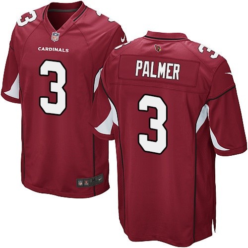 Game Carson Palmer Mens Jersey - Arizona Cardinals #3 Home Red NFL