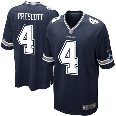 Men's NK Dallas Cowboys #4 Dak Prescott Elite Navy Blue Team Color NFL Jersey