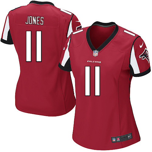 Red Julio Jones Women's Jersey - NFL Atlanta Falcons #11 Game Home Jerseys