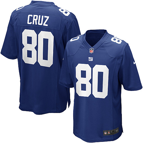 Game Victor Cruz Mens Jersey - New York Giants #80 Home Royal Blue NFL