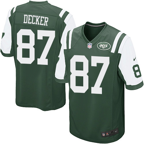 Game Eric Decker Youth Jersey - New York Jets #87 Home Green NFL