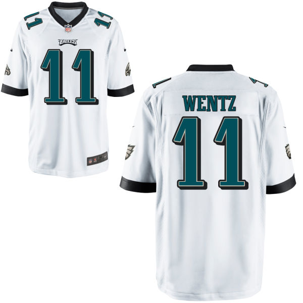 Nike Men's Philadelphia Eagles #11 Carson Wentz Game White Jersey