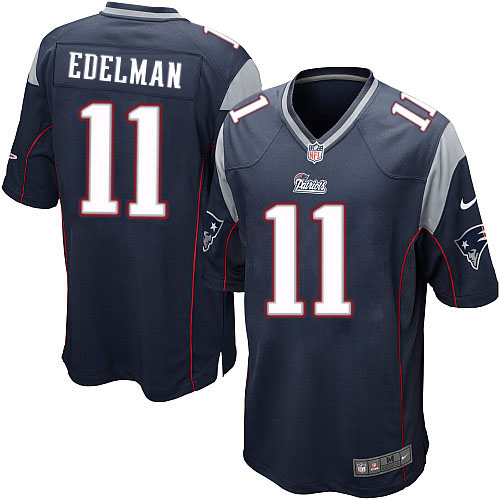 Elite Julian Edelman Youth Jersey - New England Patriots #11 Home Navy Blue NFL