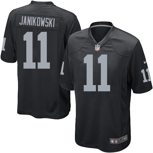 Game Sebastian Janikowski Mens Jersey - Oakland Raiders #11 Home Black NFL