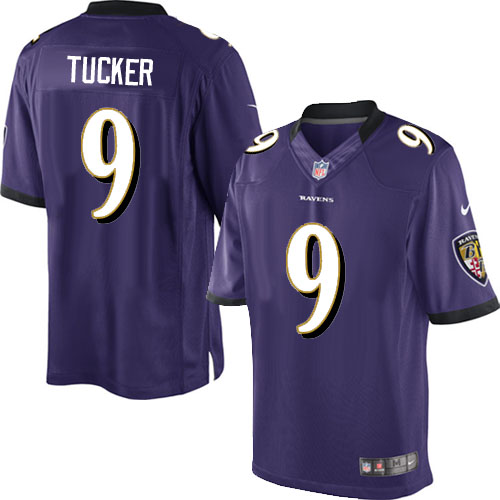 Limited Justin Tucker Mens Jersey - Baltimore Ravens #9 Home Purple NFL