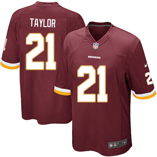 Game Sean Taylor Washington Redskins Men's Home Jersey - #21 NFL Burgundy Red